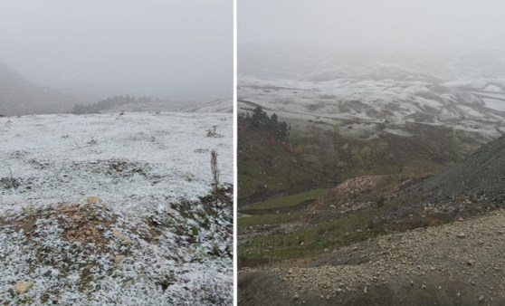 Artvin’in yüksek kesimlerine mevsimin ilk karı düştü